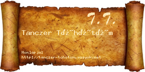 Tanczer Töhötöm névjegykártya